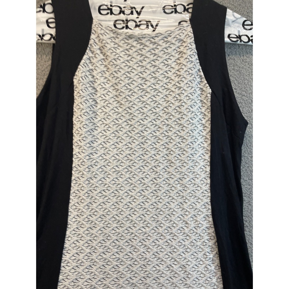 Liz Claiborne Size XXLT Black & White Sleeveless Career Top